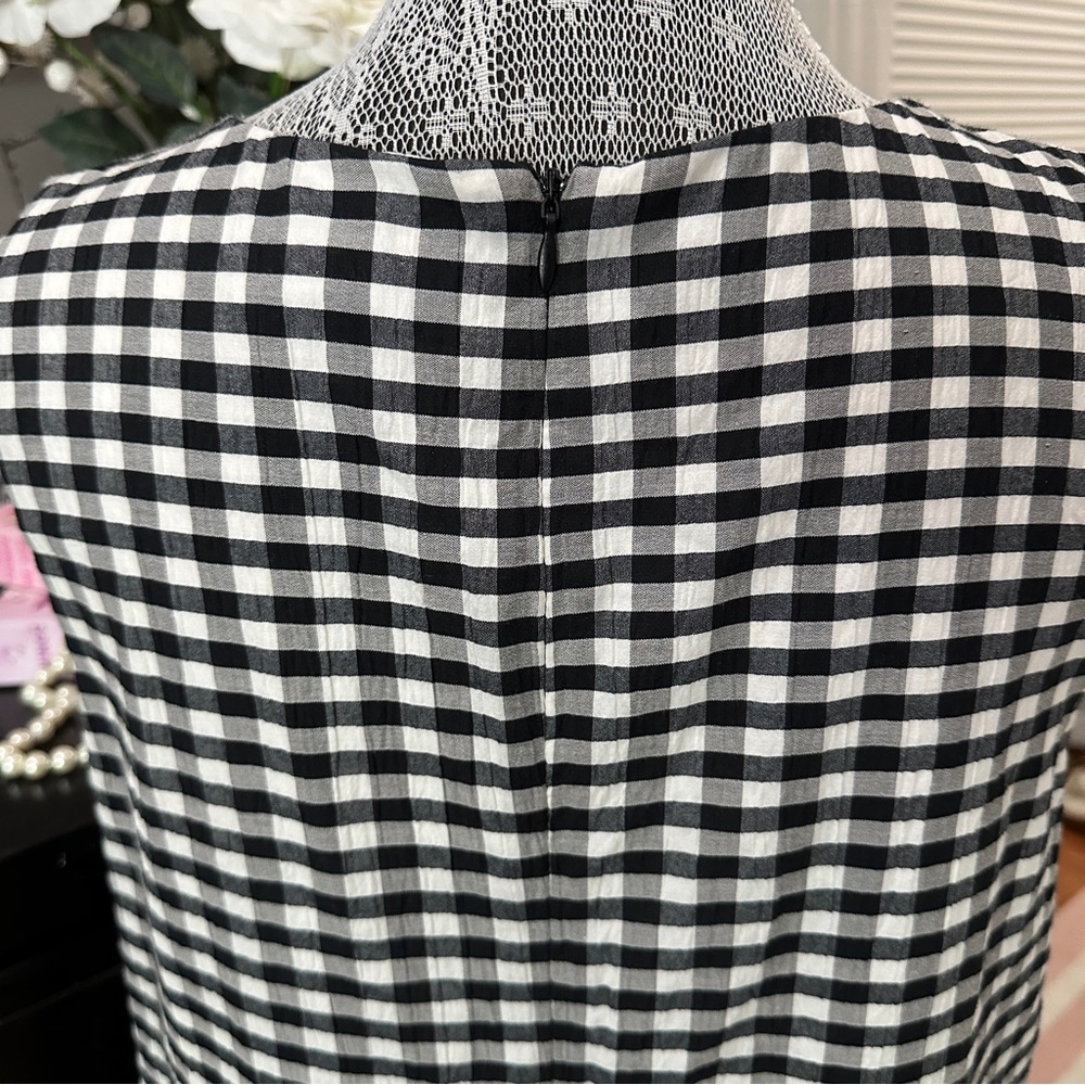 DKNY Gingham A-Line Sleeveless Dress | Size 12 | Classic Check - Picture 12 of 16